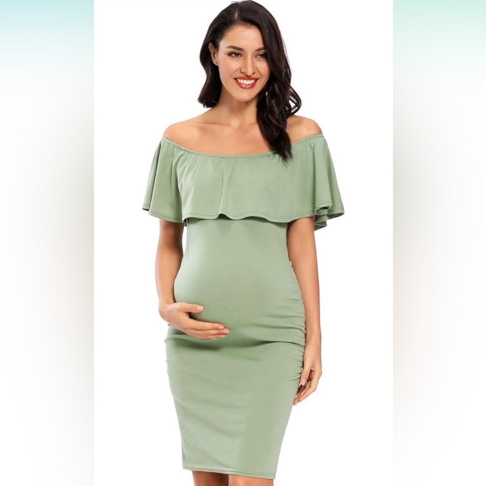 Sage maternity  dress